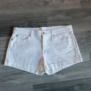 7 For All Mankind Mens White Denim Shorts Size 31 women
